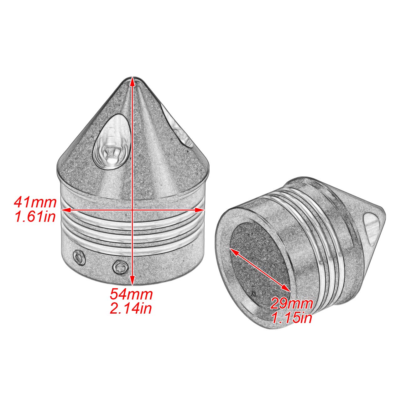 Coperchio del Dado Dell'Asse Anteriore del Motociclo Tappi Dell'Asse Set Adatto per Harley Sportster Xl 1200 Dyna Softail Fat Boy Touring Street Road Electra Tri Glide 2 Pezzi Nero