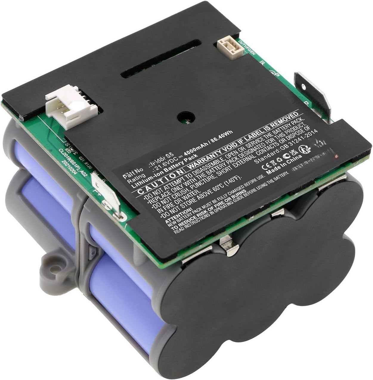 CoreParts Battery for Tineco Vacuum 86.40Wh 21.6V 4000mAh, CL2019-6S1P-02A (86.40Wh 21.6V 4000mAh)