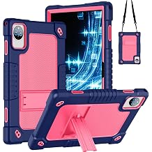 for ZONKO D106 10 inch Tablet Case,Heavy Duty Shockproof Cover with Shoulder Strap Kickstand for ZONKO D106/MOONSTARS D106B 10 inch Tablet Navy/Pink