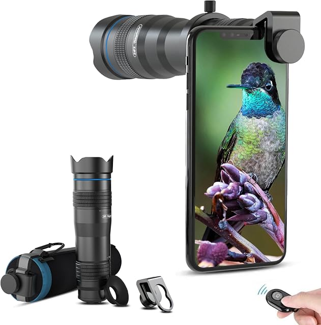 Apexel 28X HD Teleobjetivo para Smartphones con Obturador