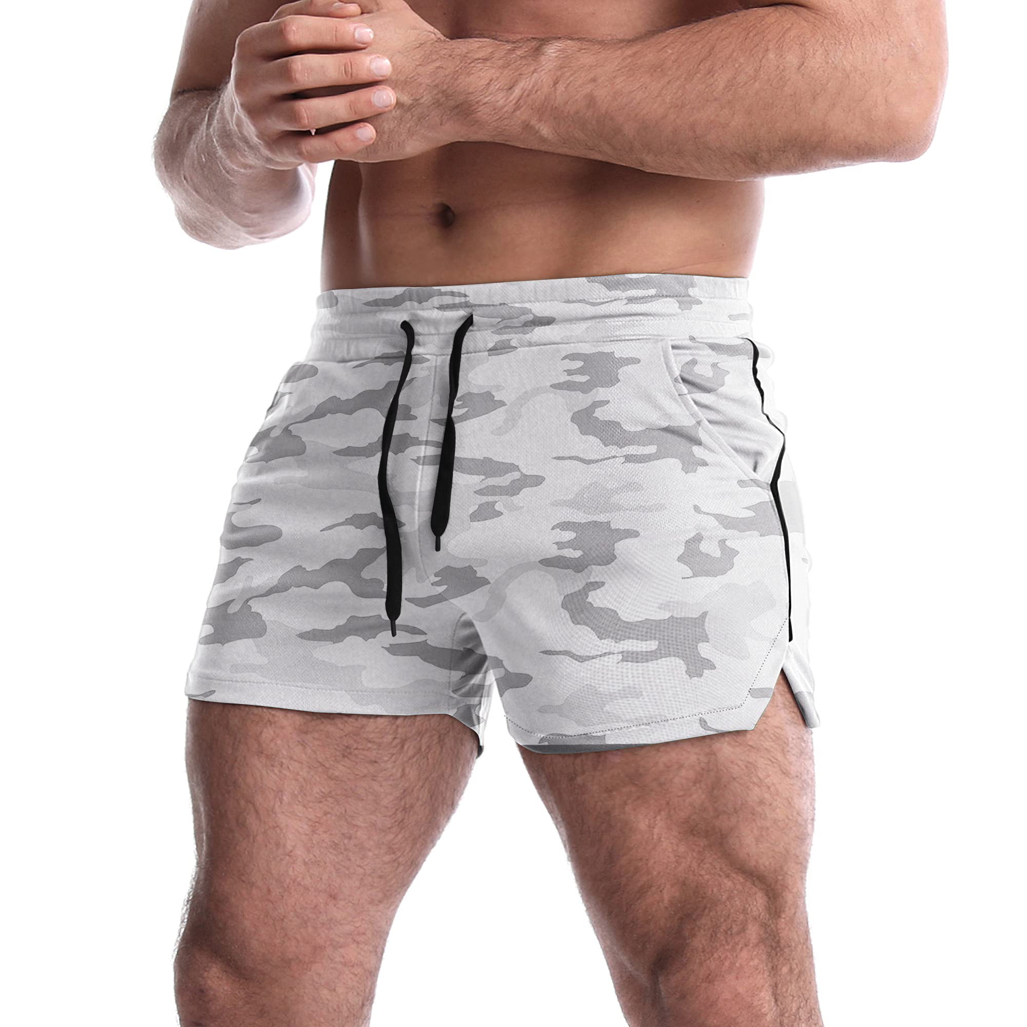 EVERWORTH Men's 5 Inch Inseam Workout Shorts Athletic Gym Shorts Bodybuilding Short Shorts Casual Running Shorts