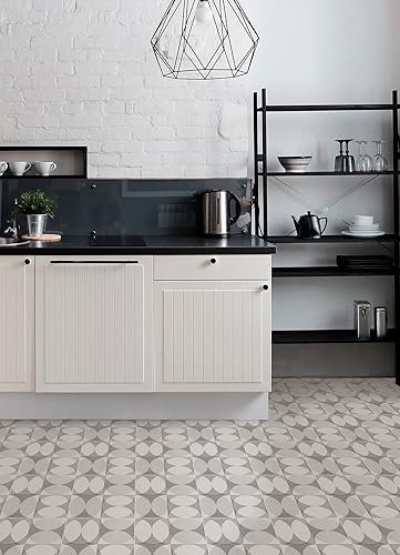 Miniatura 4 de FloorPops Azulejos de vinilo Norma gris de 12 x 12 pulgadas 10 azulejos 10 pies cuadradoscaja