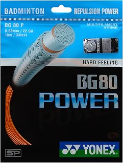 Yonex BG 80 Power Microfiber Badminton String (Bright Orange) Price In India