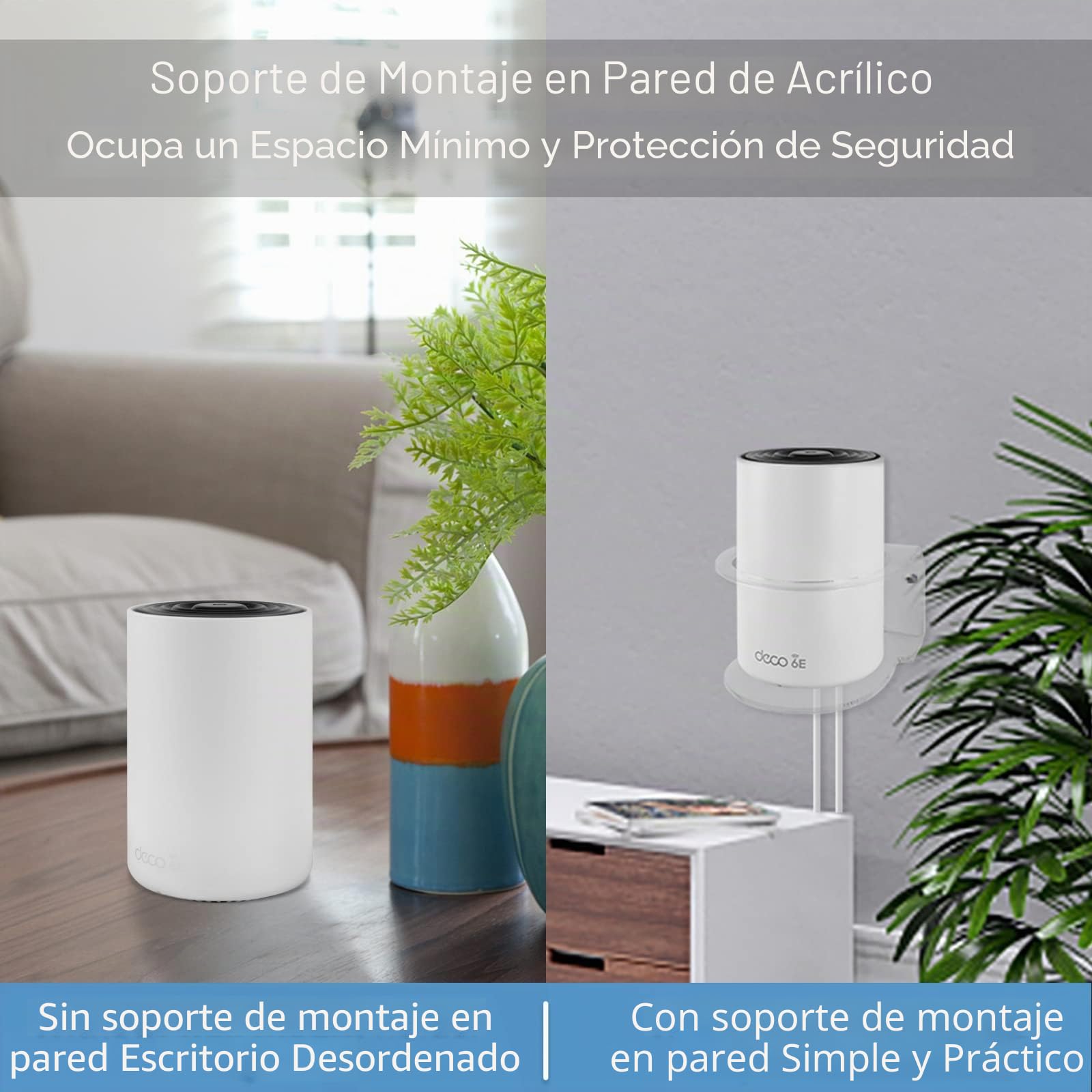 HOLACA Soporte de pared compatible con TP-Link Deco XE75, Deco XE75 Pro, Deco XE75 AXE5400, Deco X15 AX1500, paquete de 2