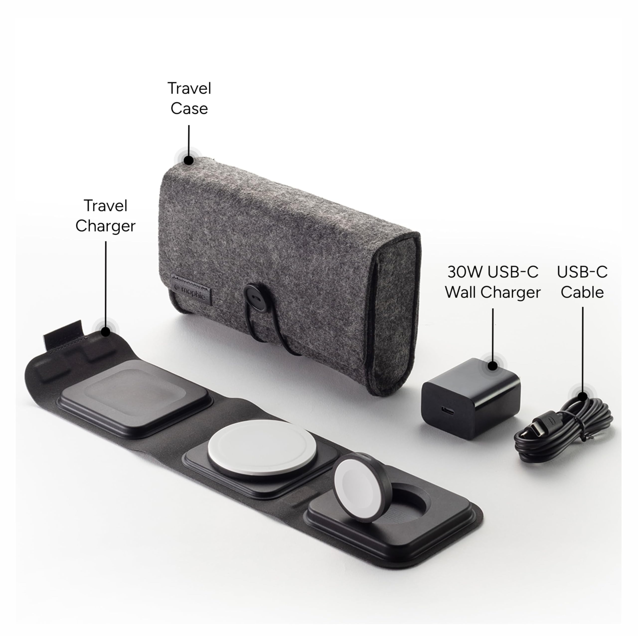 Amazon.com: MOPHIE 3 in 1 Travel Charger - Portable Magnetic