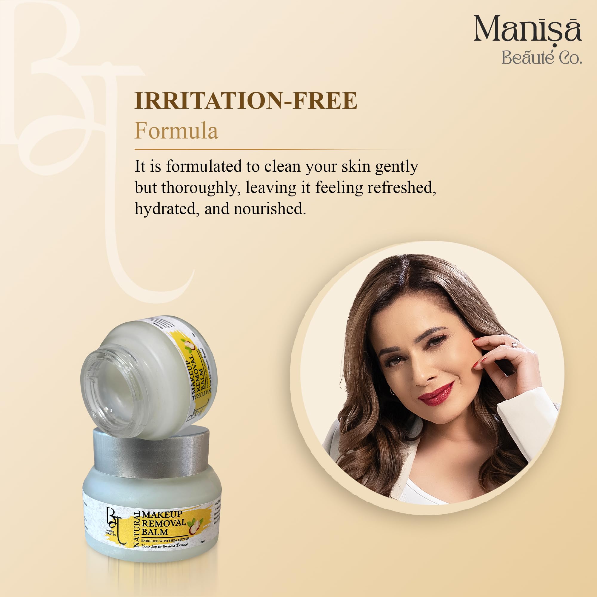 Manisa Beaute Co. Natural Makeup Removal Balm Enriched with Shea Butter & Vitamin E | Suitable for all skin types | Deep Hydration | Anti-aging Benefits (30gm) 2