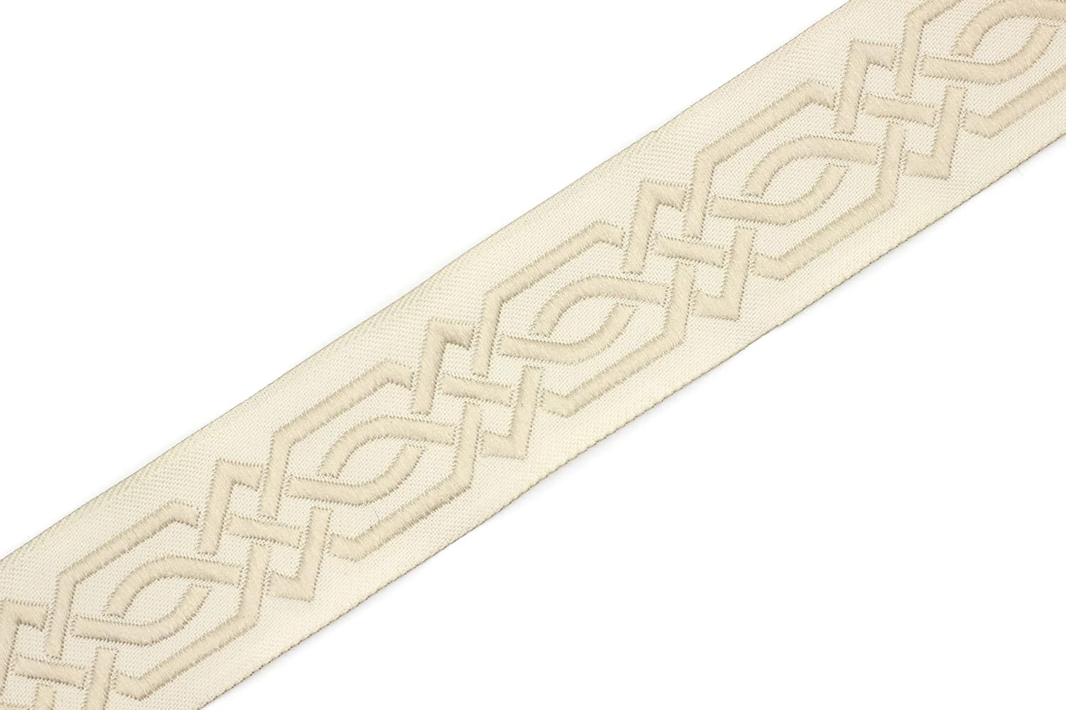 10.9 Yards Spool 1.37 inch Wide Beige Celtic Claddagh Jacquard Ribbon Sewing Trim Upholstery Fabric 35272
