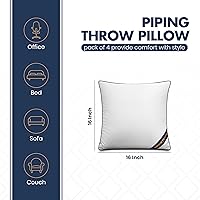 Vista 16 de Utopia Bedding Rellenos de Almohada Decorativa (Paquete de 4, Blanco), 20 x 20 Pulgadas Almohadas Decorativas de Interior para Sofá, Cama, Diván