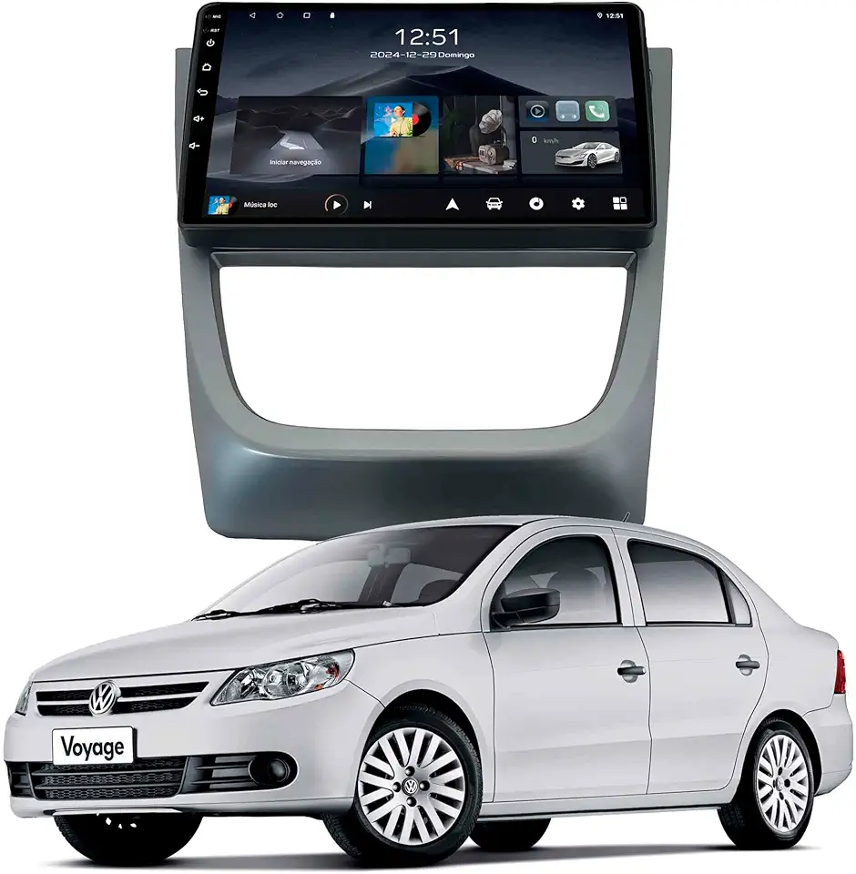 Multimídia Adak 9P G5 Gol Saveiro Voyage 2009 a 2013 2+64GB Quadcore Carplay Android Auto Gps