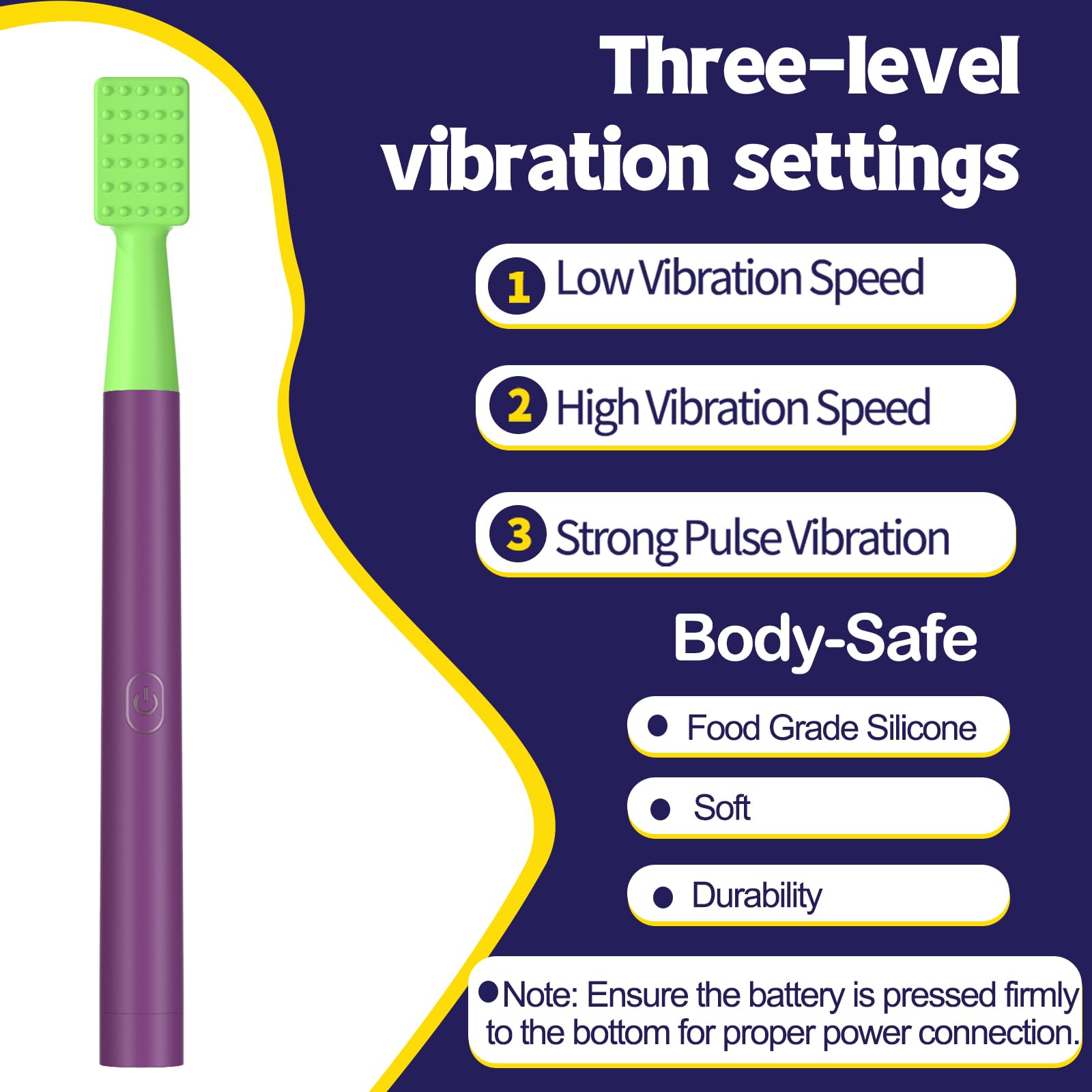 Kit de soutien de la parole et de l'alimentation : stimulation orale motrice avec 6 têtes texturées douces pour la force musculaire et l'amélioration de la phonation - Violet