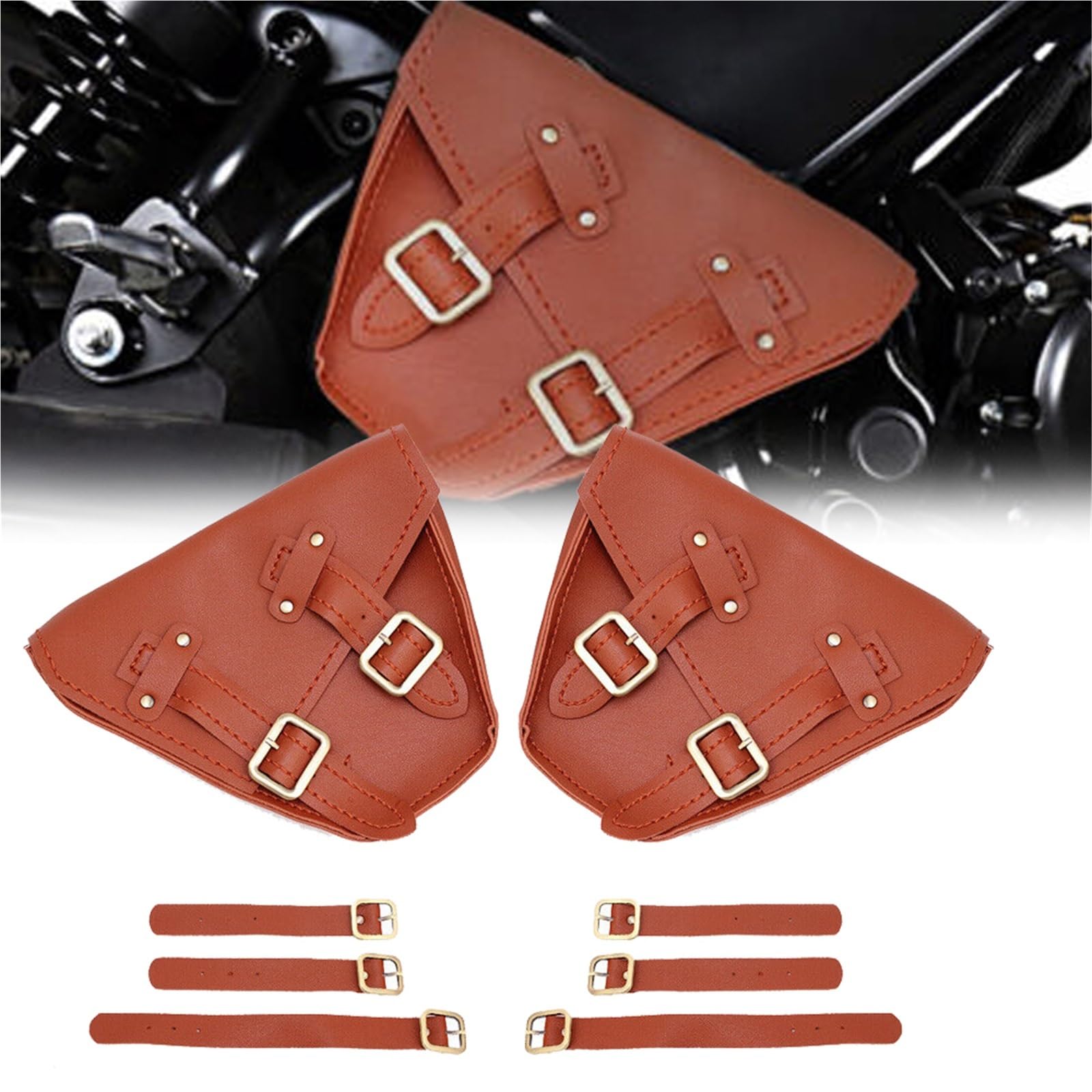 Sacoches de moto en cuir PU pour libérer votre dos et ranger vos bagages sur Rebel