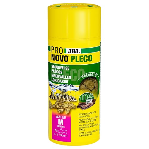 JBL PRONOVO PLECO Wafer, Comprimidos alimentarios con cuota de Madera para Locaridés herbívoros de 1-20 cm