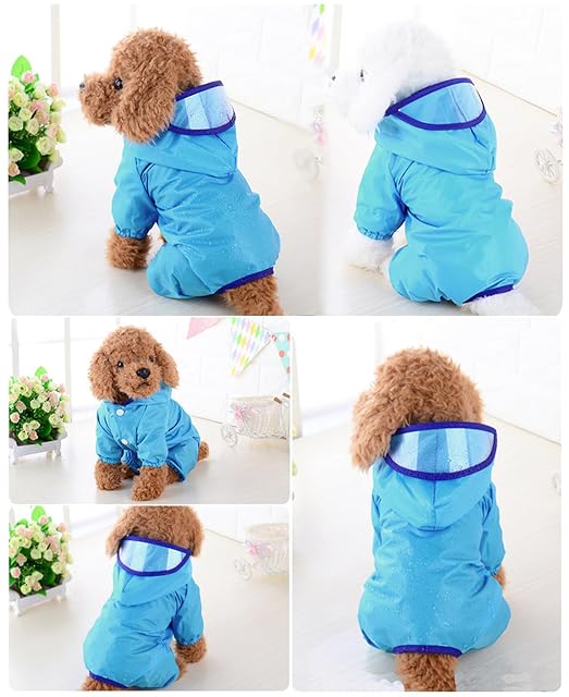 Foto 6 de 6 de PETCUTE Chubasquero para Perros con Capucha Transparente,Ultra-Light Transpirable Impermeable 100% Chaqueta…