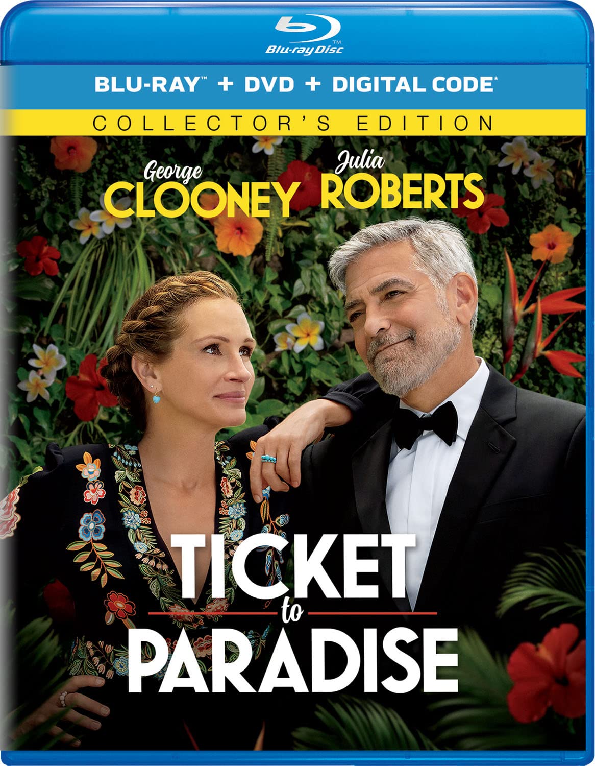 Ticket to Paradise Blu-ray George Clooney Julia Roberts. Slipcover Only No Disc.