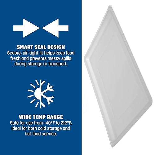 Miniatura 4 de Carlisle FoodService Products Storplus - Tapa para contenedor de almacenamiento de alimentos con diseño apilable para catering, bufés, restaurantes,