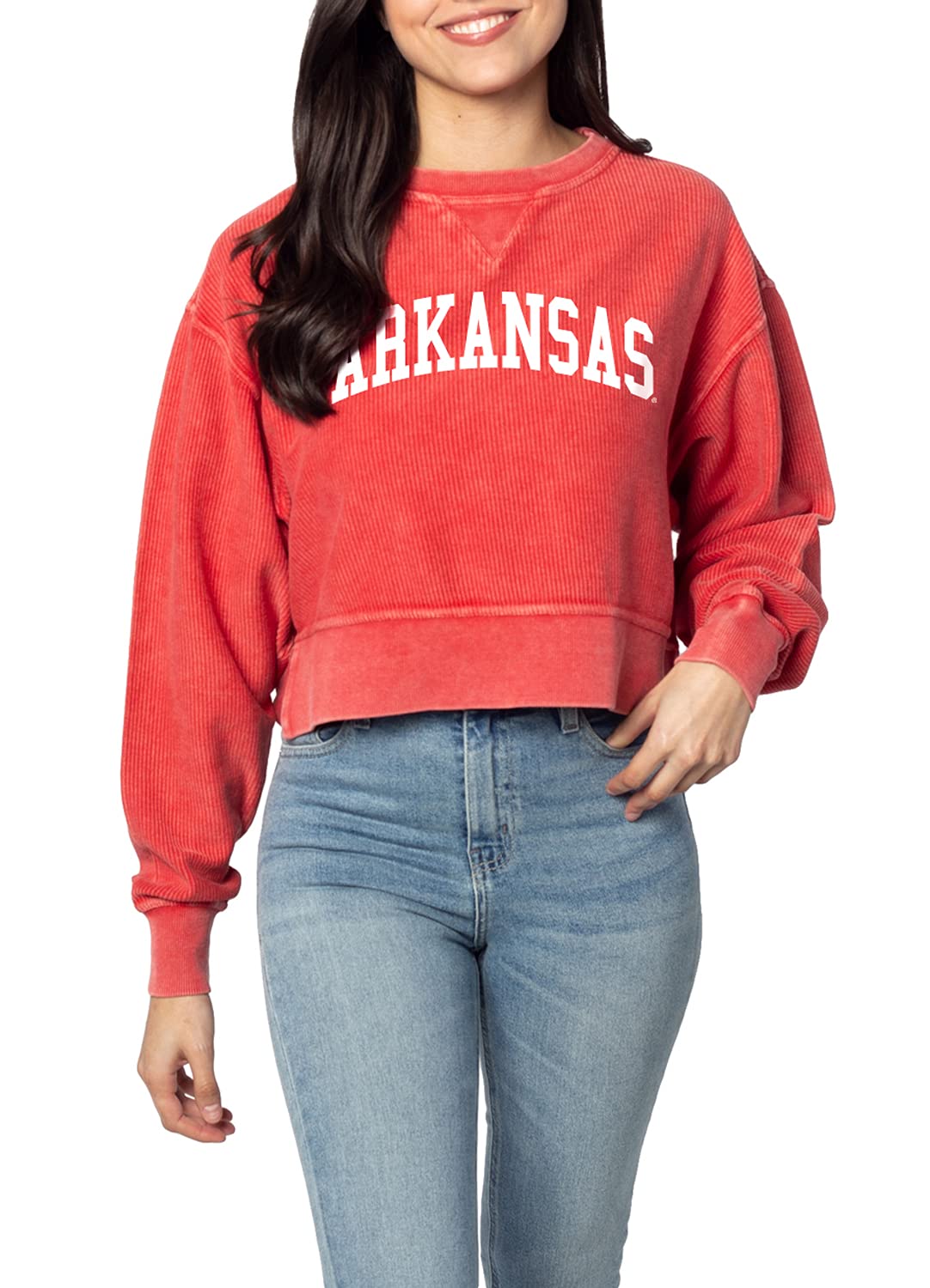 chicka-d NCAA womens Corded Boxy Pullover