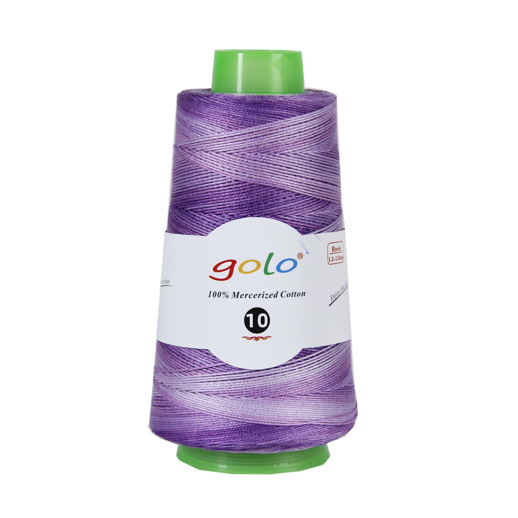 golo Crochet Thread Size 10 50g 285mYarn for Hand Knitting Crochet Yarn Rainbow-Colored Thread D05