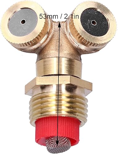 Miniatura 2 de Boquillas de nebulización de latón, 3 boquillas de pulverización con filtro, boquilla de niebla de riego de jardín, rociador para paisajismo,