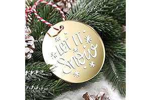 UNIQOOO Gold Acrylic Sheet: 2023 Christmas Ornament Set