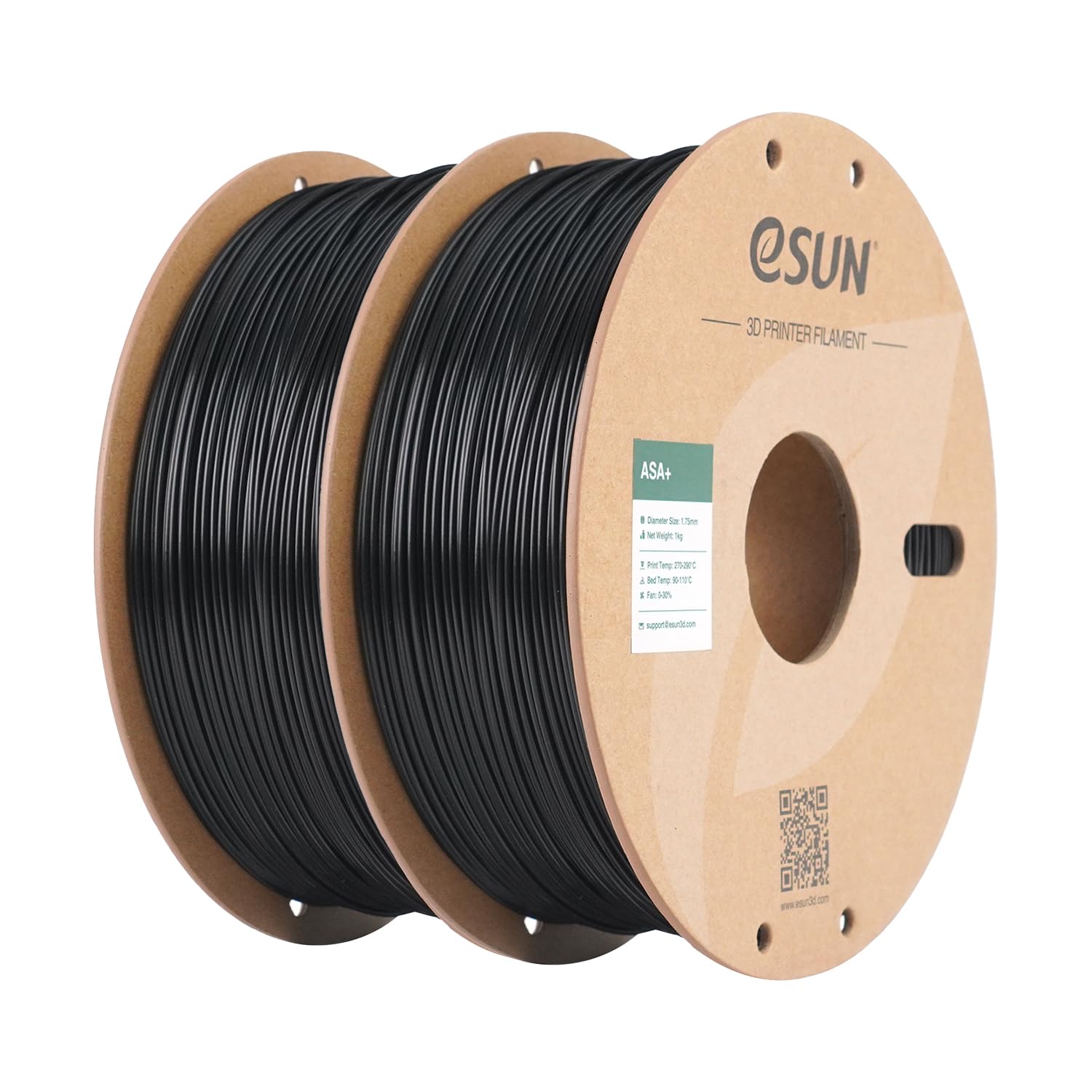 eSUN ASA+ Filament 1.75mm 1KG Spule Schwarz 3D Drucker Filament Wetterfest