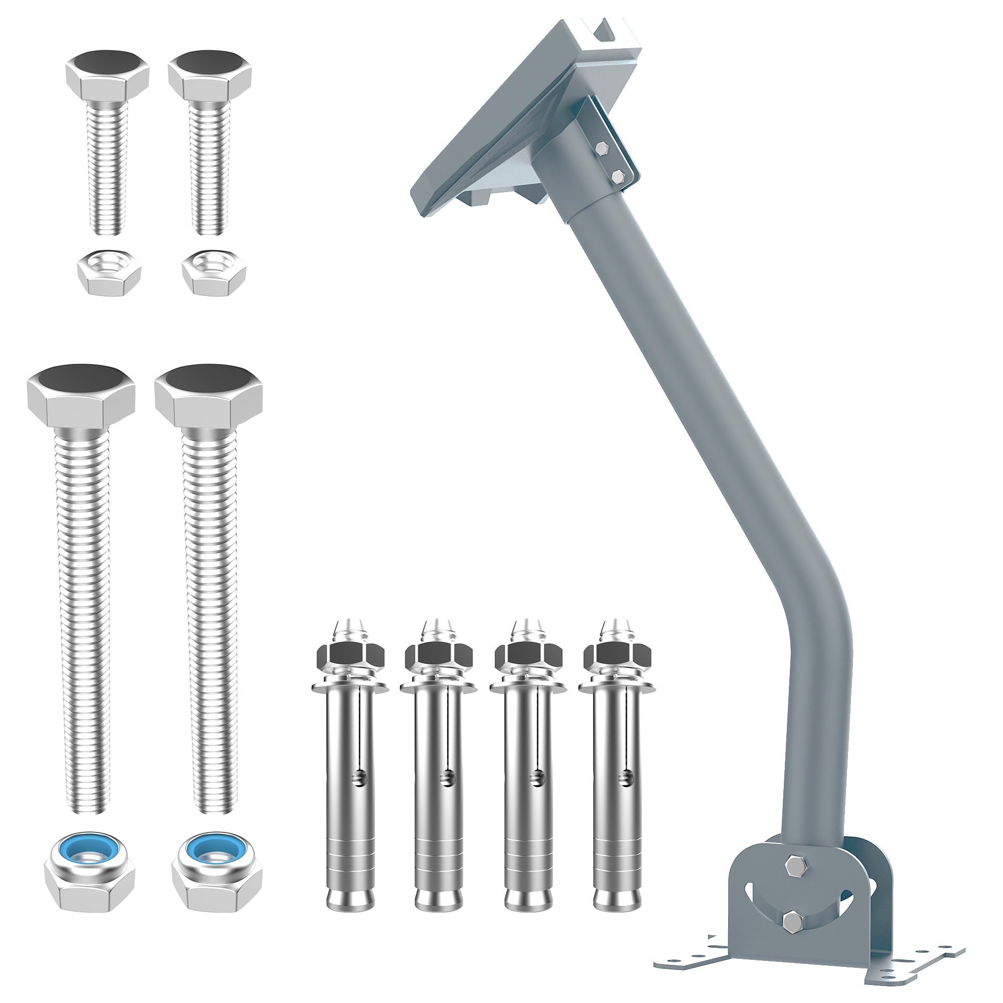 for Starlink Mount,Starlink Gen 3 Kit Bracket,for Starlink V3 Satellite Kit Pipe Adapter, Stainless Steel,Weatherproof for Concrete Walls and Wood Walls,Easy Installation(Grey)