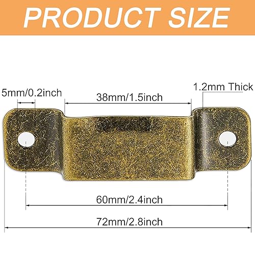 Miniatura 9 de 8 piezas de soporte pequeño de metal para cinta métrica, clip para cinta métrica, funda de medida occidental con remaches para herramienta de