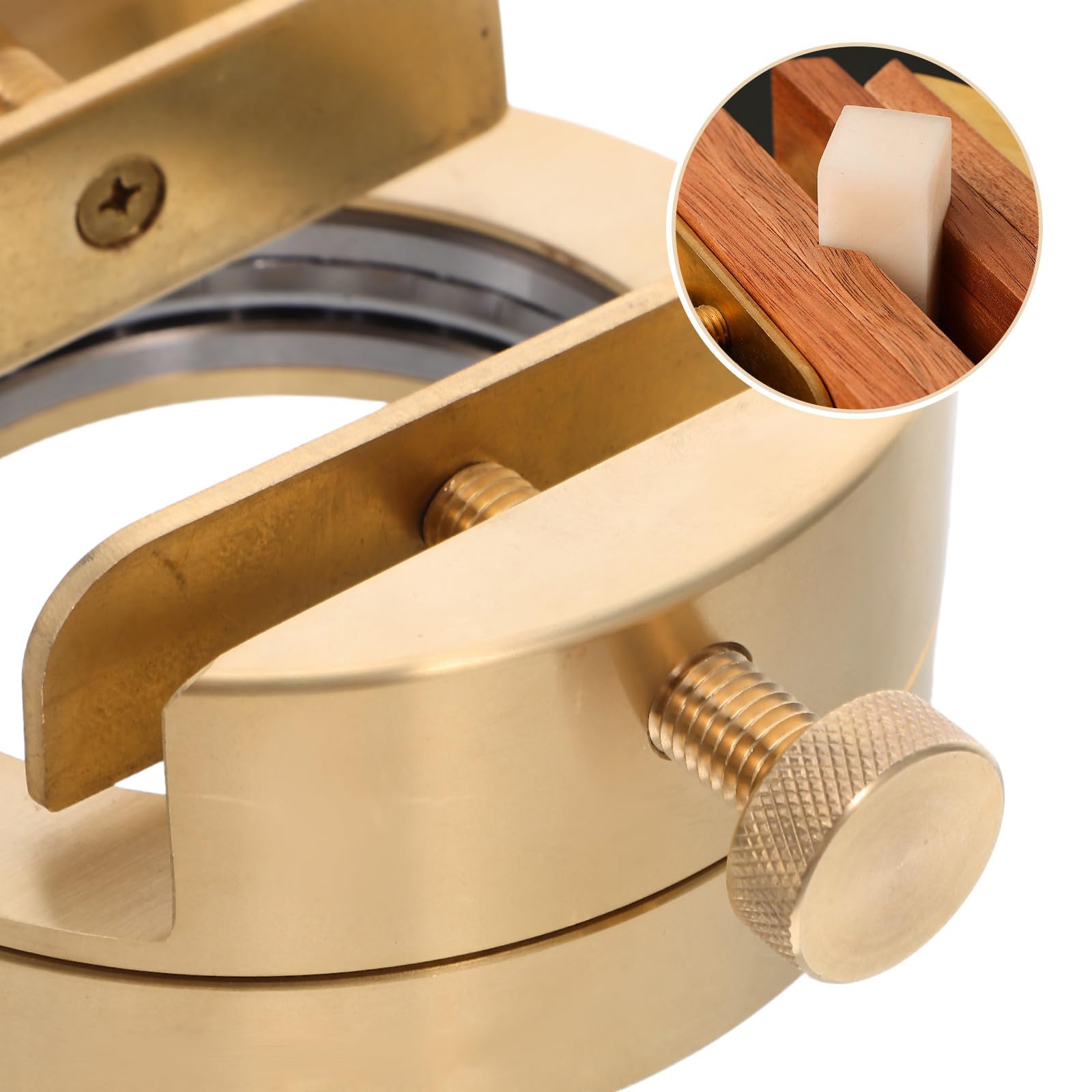 USHOBE Étau Rotatif en Laiton pour Gravure de Sceaux et Pierre, Compact