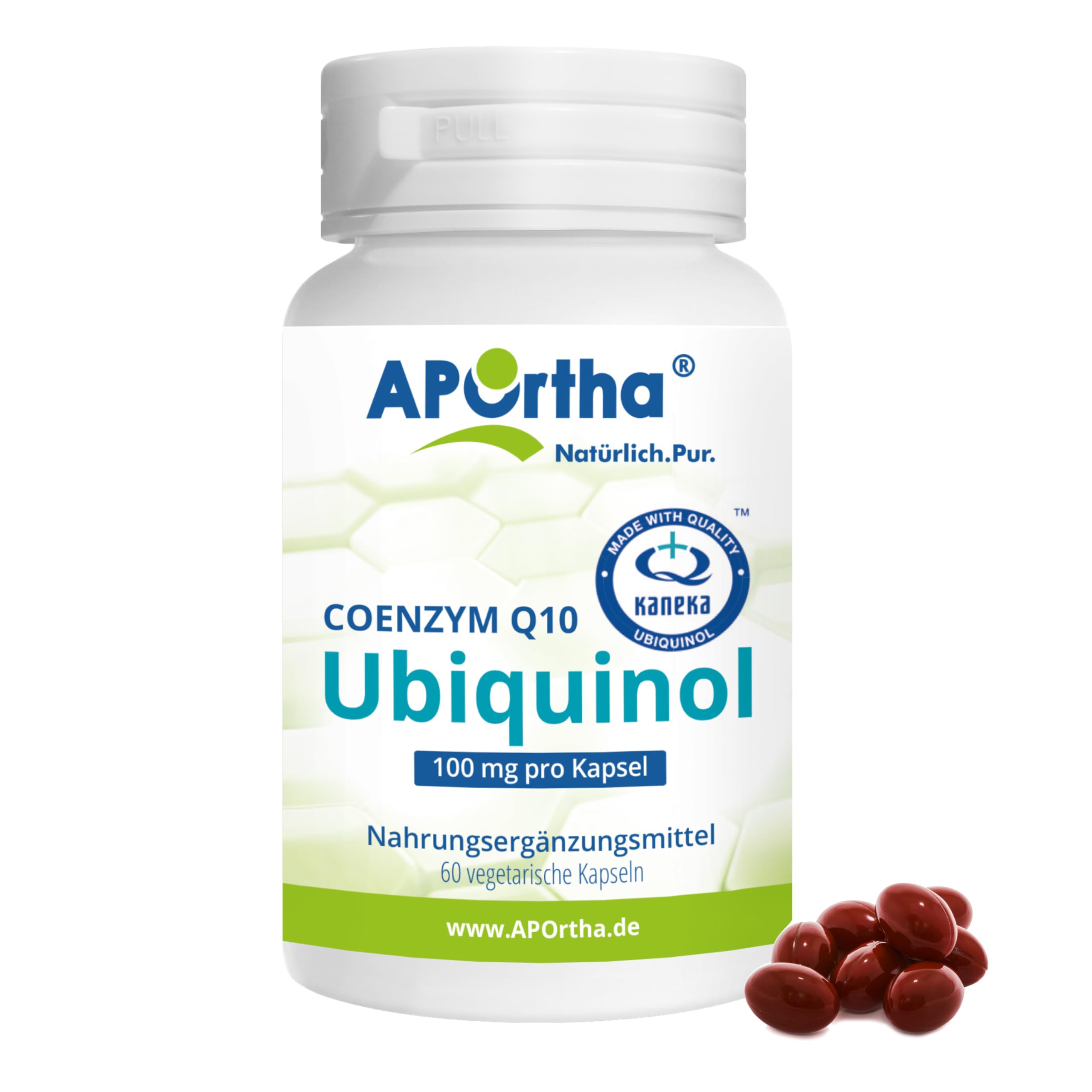 APOrtha Kaneka Ubiquinol Coenzym Q10 100 mg, 60 vegetarische Kapseln