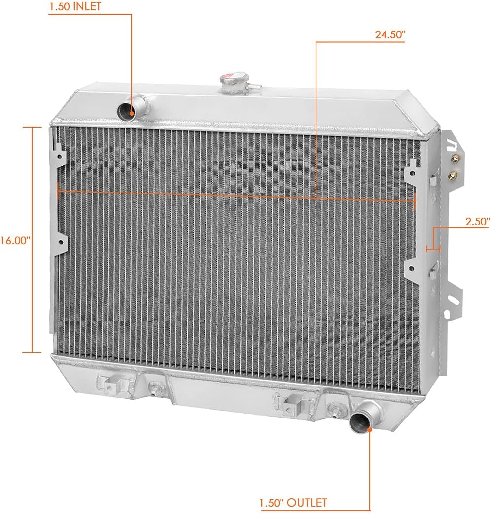 3-Row Aluminum Racing Radiator Compatible with 75-78 Datsun 280Z Fairlady
