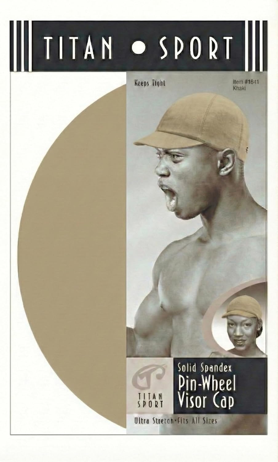 Titan Solid Spandex Pin-Wheel Visor Cap Ultra Stretch Athletic Head Cap for Sports & Hair Control Breathable, Lightweight Fit