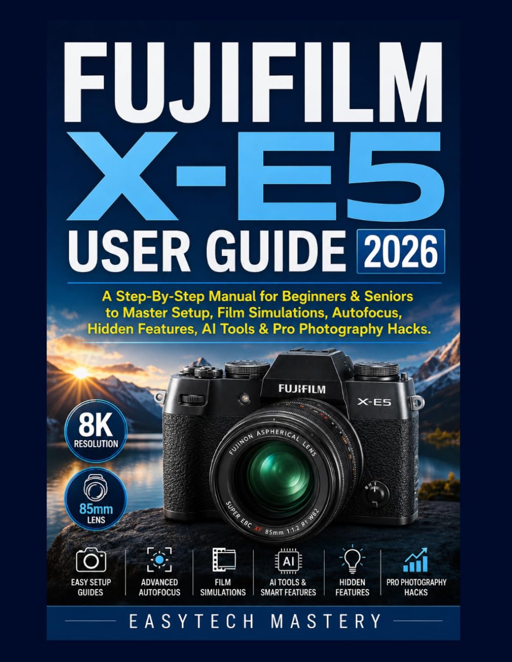 Fujifilm X-E5 User Guide 2026: A Step-By-Step Manual for Beginners & Seniors to Master Setup, Film Simulations, Autofocus, Hidden Features, AI Tools & Pro Photography Hacks