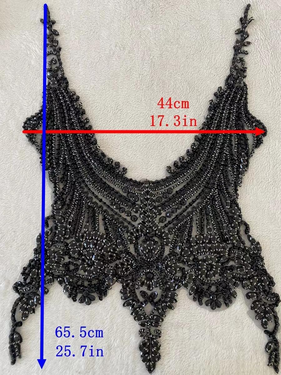 Applique In Pizzo Con Strass Fatti A Mano, Perline, Toppe Cucite A Mano Scollatura Per Accessori Per Abiti Eleganti Viola~p122014393