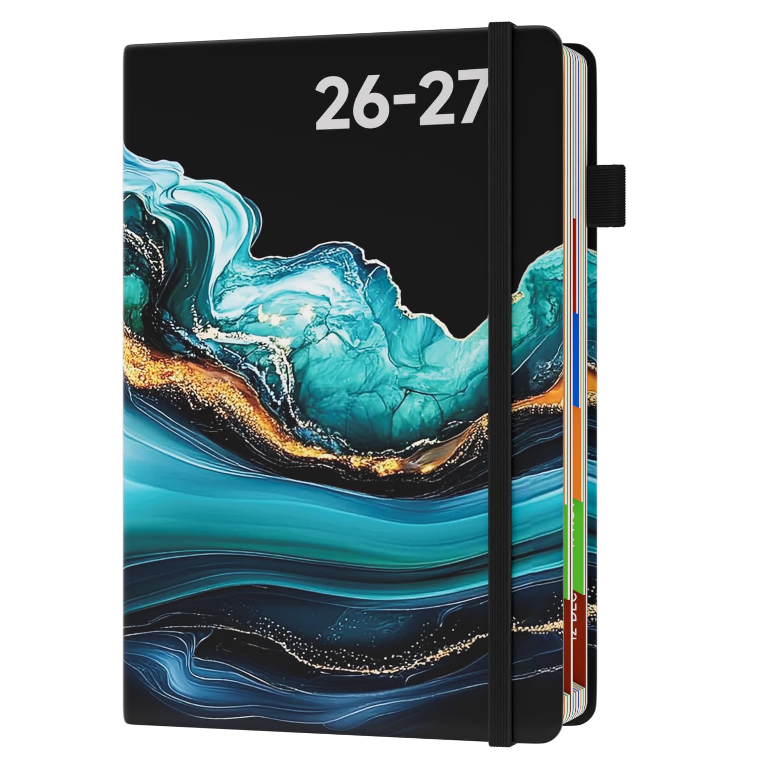 Sailingvan Academic Diary 2026-2027 Page A Day A5, July 2026 - June 2027, 26-27 Mid Year Diary with Colorful Tabs, 400 Pages 80-gsm Paper, 2 Bookmarks, Pocket - 2026-27 Planner for Teachers, Students