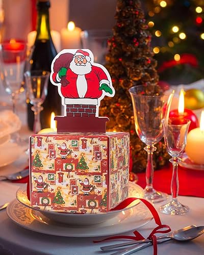 Miniatura 6 de JSUPMKJ DIY Christmas Money Box for Cash Gift Pull, Money Pull Out Gift Box, Money Box for Cash Gift, Money Roll Gift Box with Cake Card, Surprise