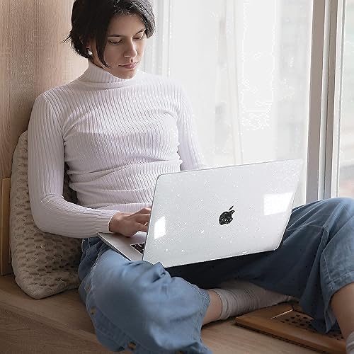 Miniatura 20 de Funda compatible con MacBook Air de 13 pulgadas 2022-2018 M1 A2337 A2179 A1932 con pantalla Retina, funda rígida de plástico con 2 fundas