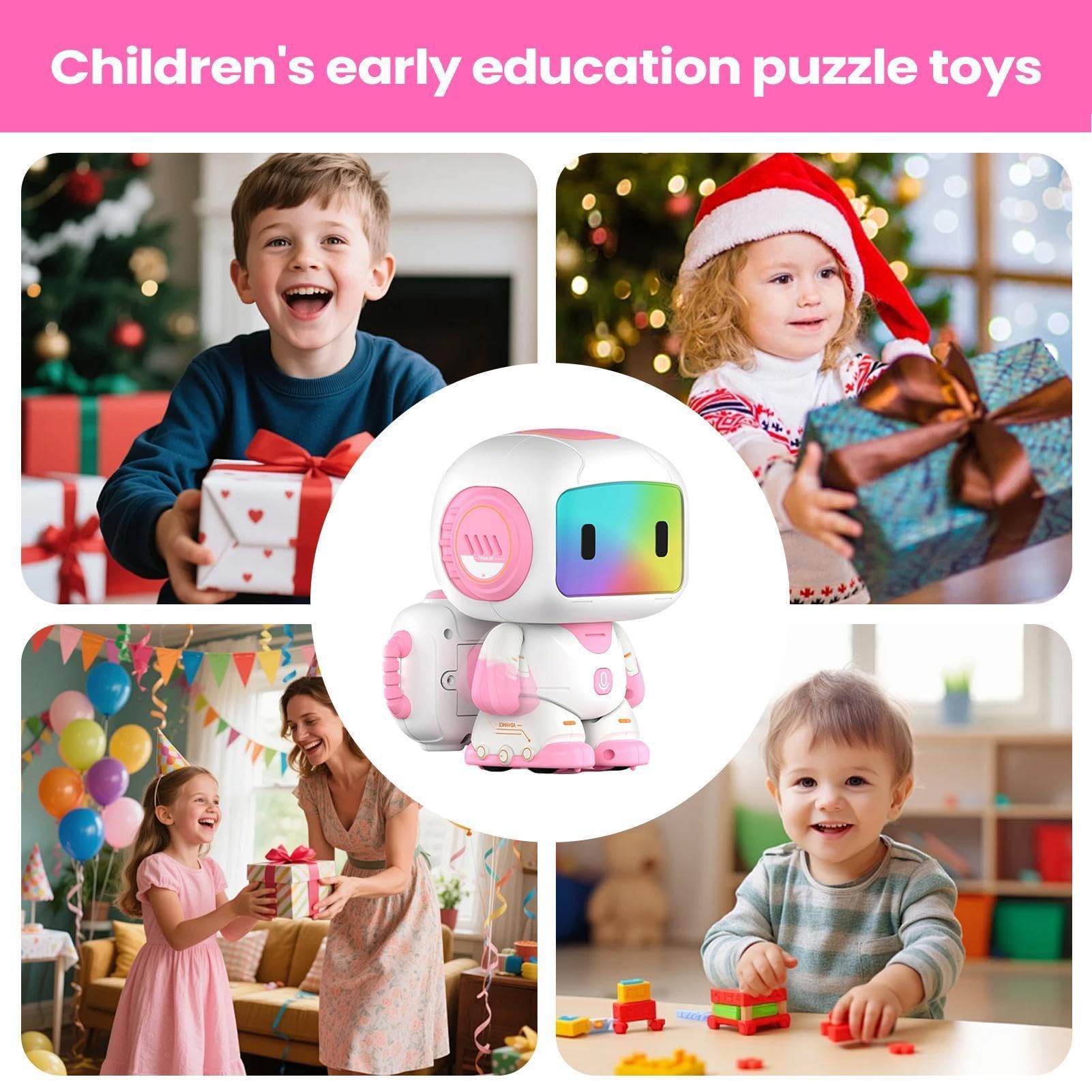 Juguete Robot para Niños Robot Inteligente Eléctrico Con Mando A Distancia | Juguetes Interactivos De Robot Con Control Remoto para Niños Niñas Familia Casa Escuela Juego Viaje Camping de Cumpleañ