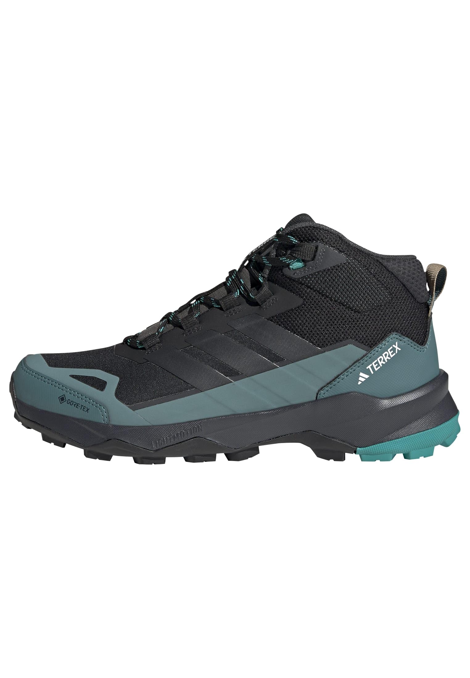 adidas Herren Terrex Skychaser AX5 Mid Gore-TEX Hiking Shoes, Core Black/Carbon/Pure Teal, 44 2/3 EU