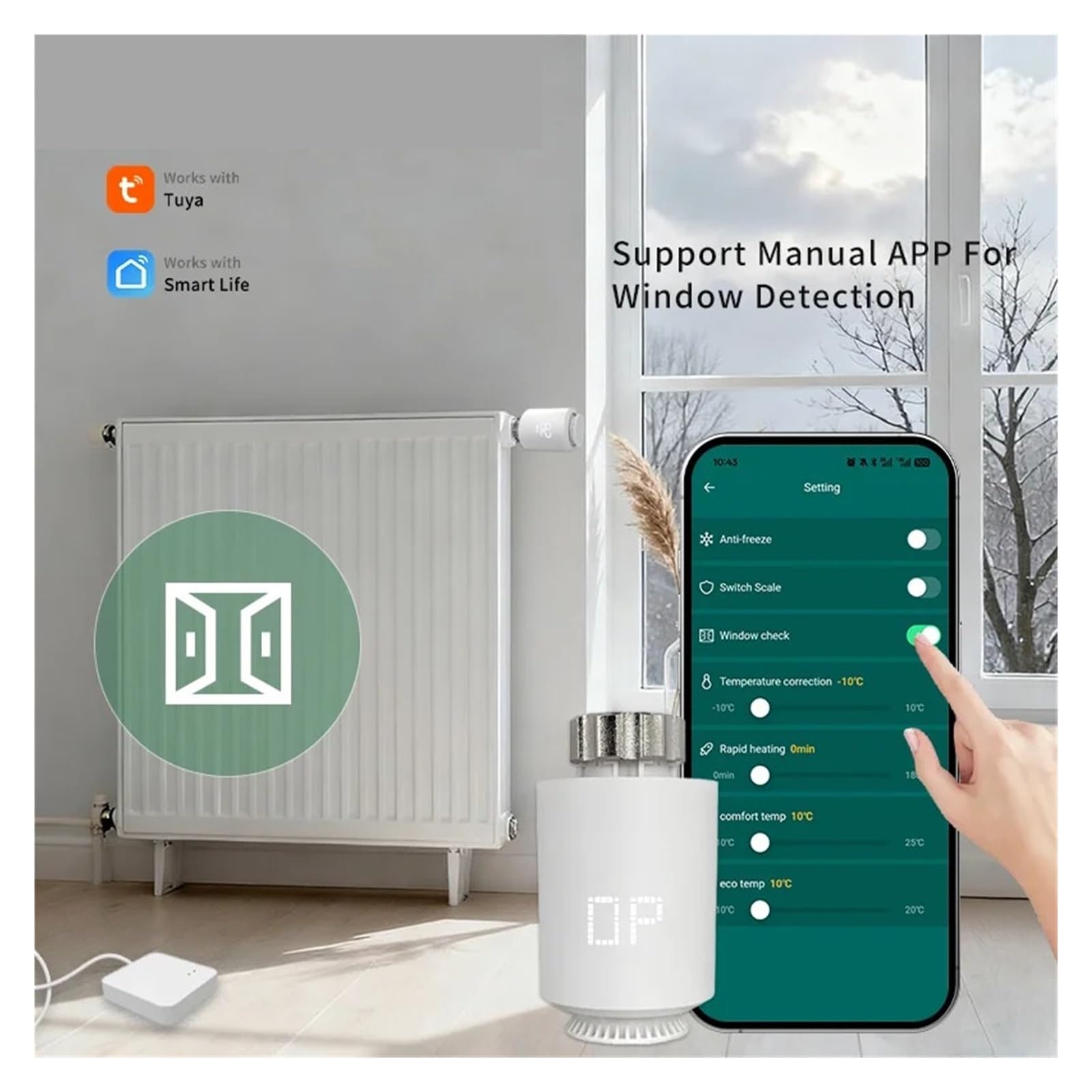 Tuya Smart ZigBee 3.0 Termostatyczny Zawór Grzejnikowy TRV Zigbee Regulator Temperatury OszczęDza Energię I Koszty Ogrzewania(ME167 3PCS)