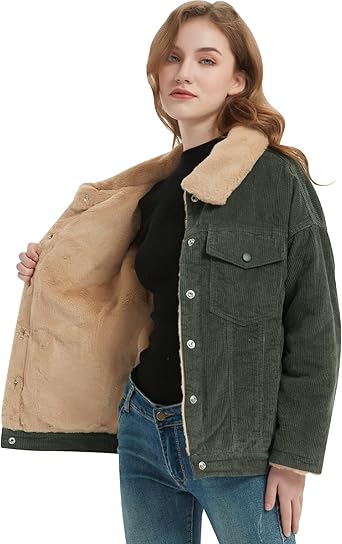 fuzzy corduroy jacket