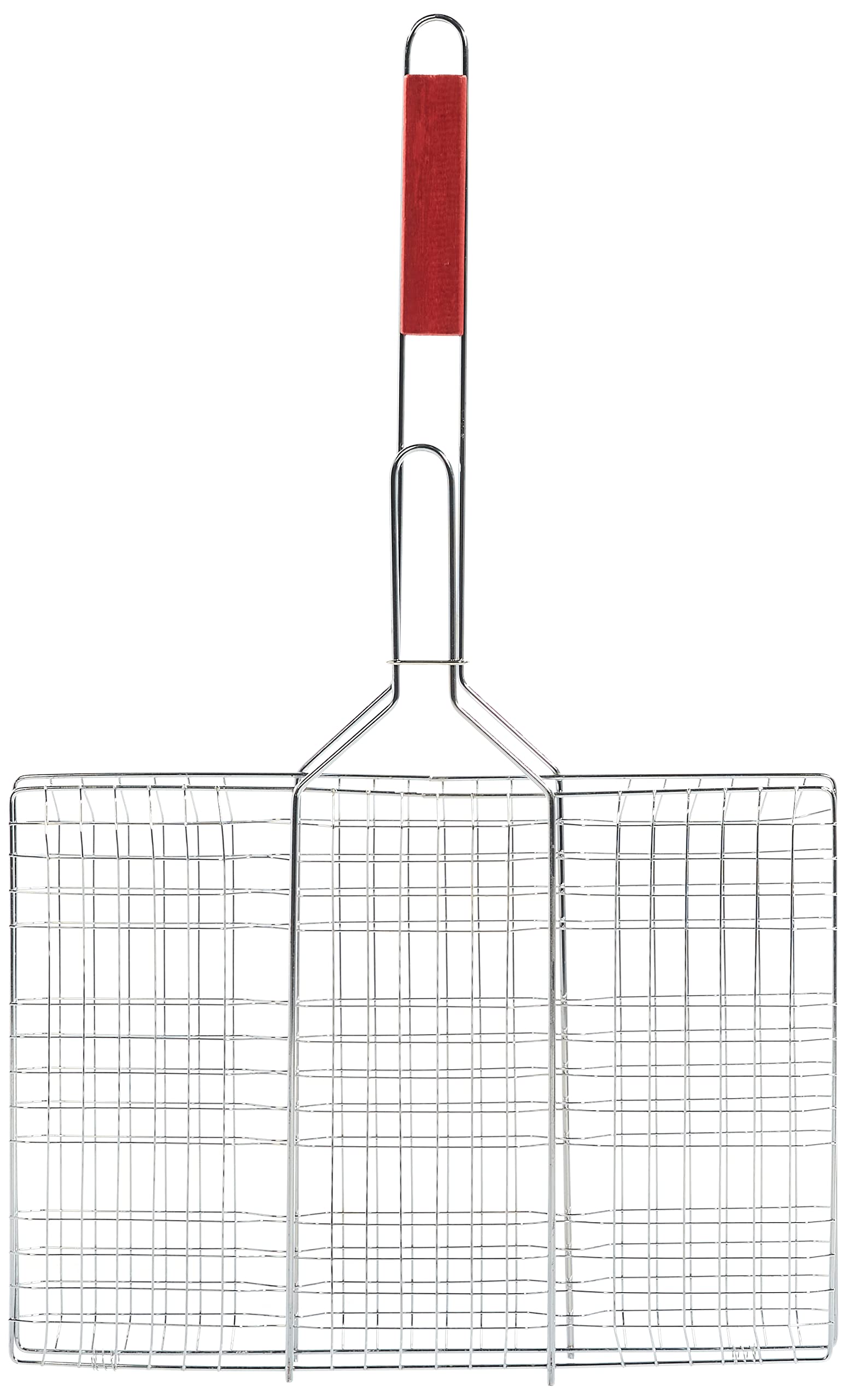 Portable BBQ Grill, Rectangular Iron, Multi Color, Basket for Fish, Vegetables, Shrimp, Larger Grilling Area, Premium-Quality Material