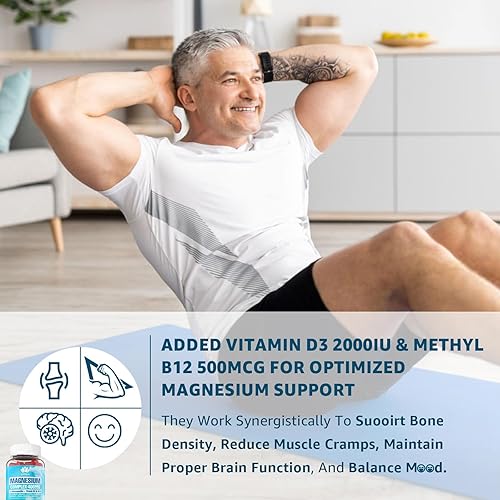 Miniatura 6 de Complejo de magnesio sin azúcar para mujeres, gomitas de magnesio calmantes para adultos 400 mg, glicinato de magnesio, citrato, malato y más,