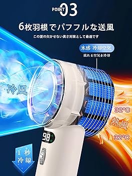 Amazon | 【2025年最新・超高速モーター搭載】携帯扇風機