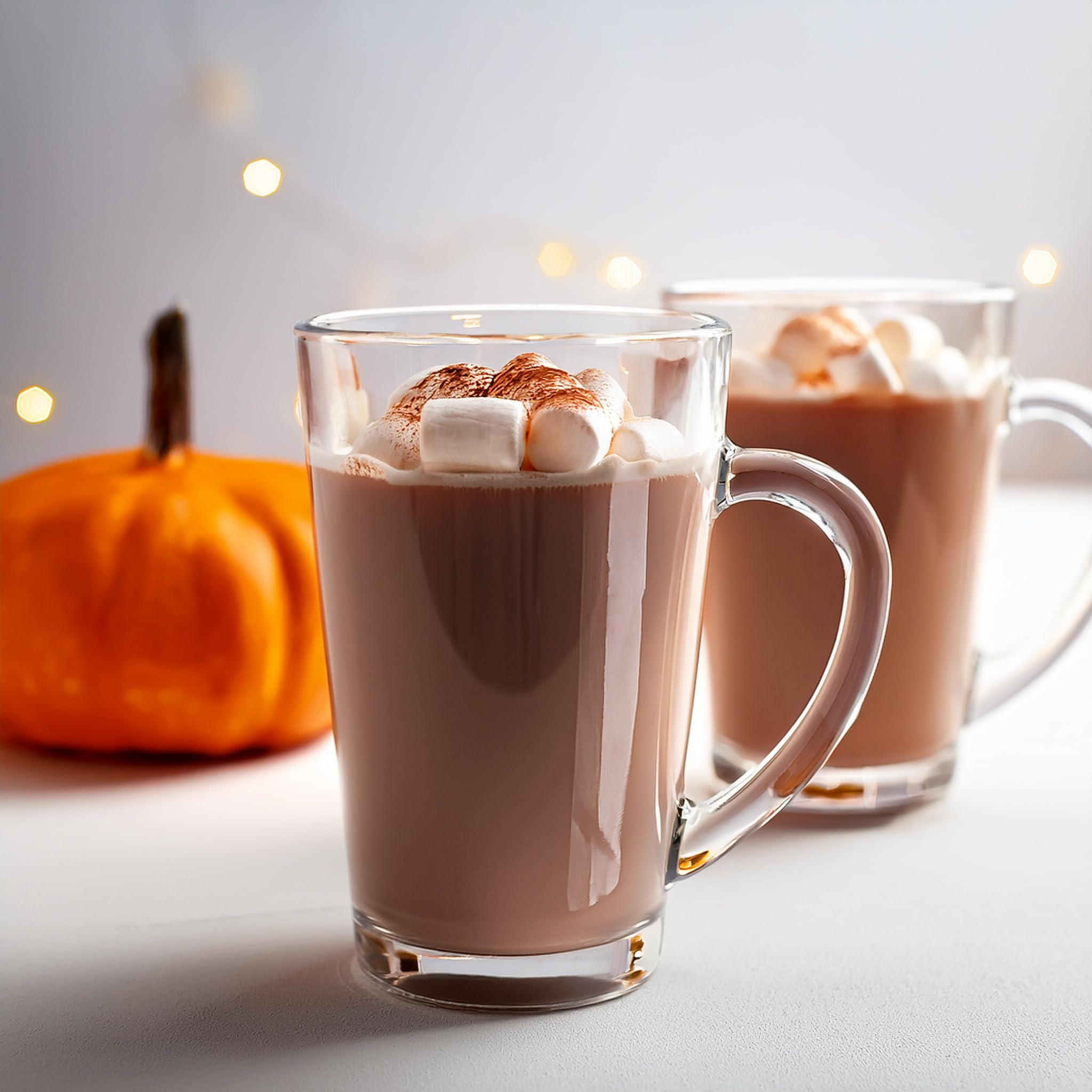Glasmark Krosno Latte Macchiato Set di 6 bicchieri da tè con manico, bicchieri da dessert per acqua, caffè e vin brulé, 6 x 300 ml