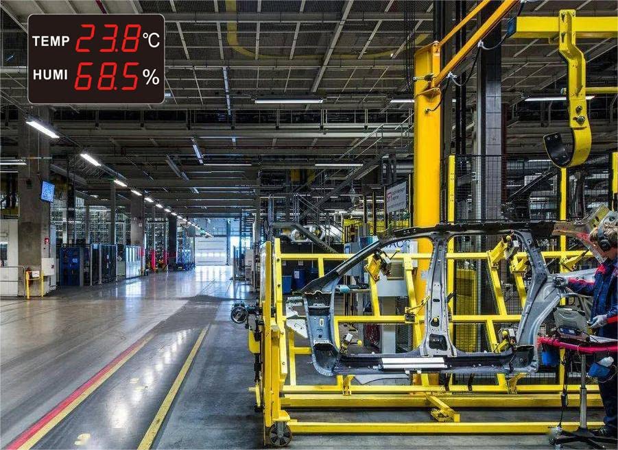 Miniatura 2 de Termómetro e higrómetro de pantalla LED grande de 5 pulgadas de alta precisión clasificados por la industria