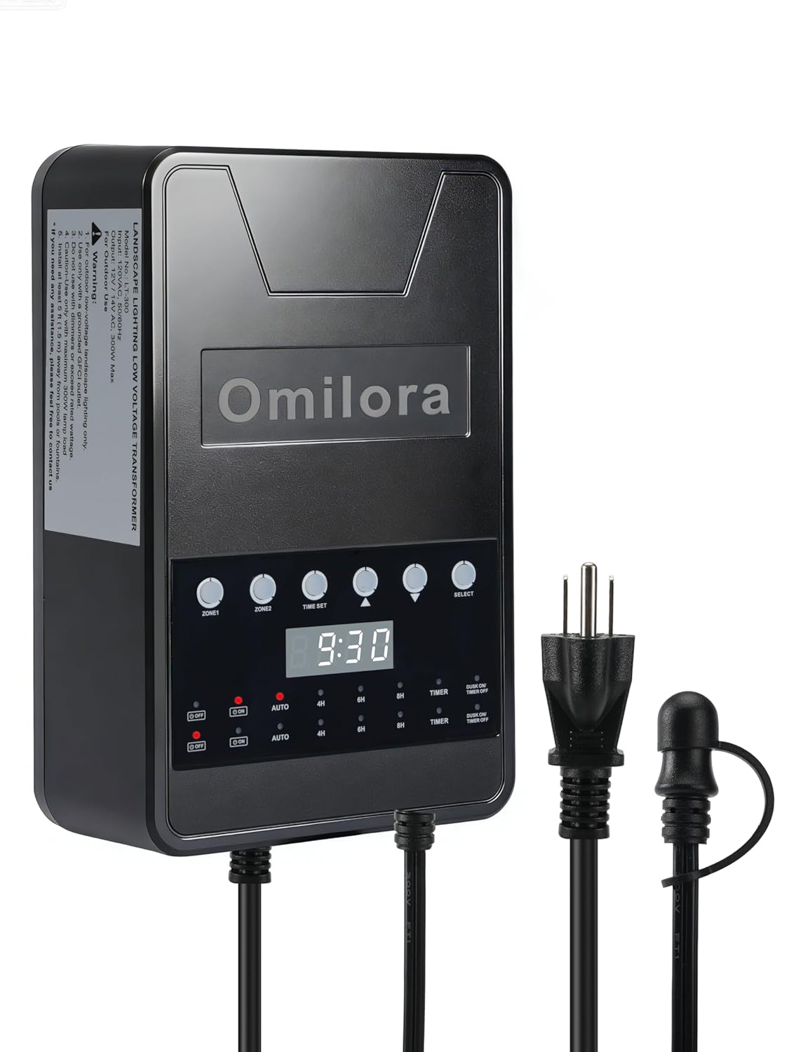 Low Voltage Landscape Lighting Transformer for LED Lights, Dual Zone Heavy Duty Outdoor Power Supply with Timer & Photocell, 120V to 12V/14V AC Weatherproof Transformer (200, Watts)