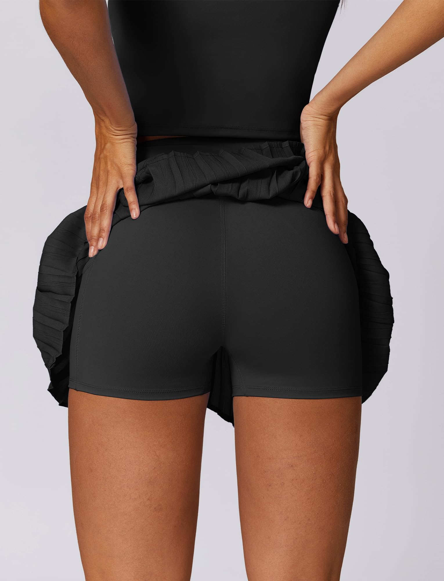 SEAUR Spódnica tenisowa damska ze spodniami, plisowana spódnica sportowa, spódnica golfowa, tenisowa Skort, sportowa spódnica do biegania z 1 kieszenią, mini spódniczka do treningu, rozm. S-XL