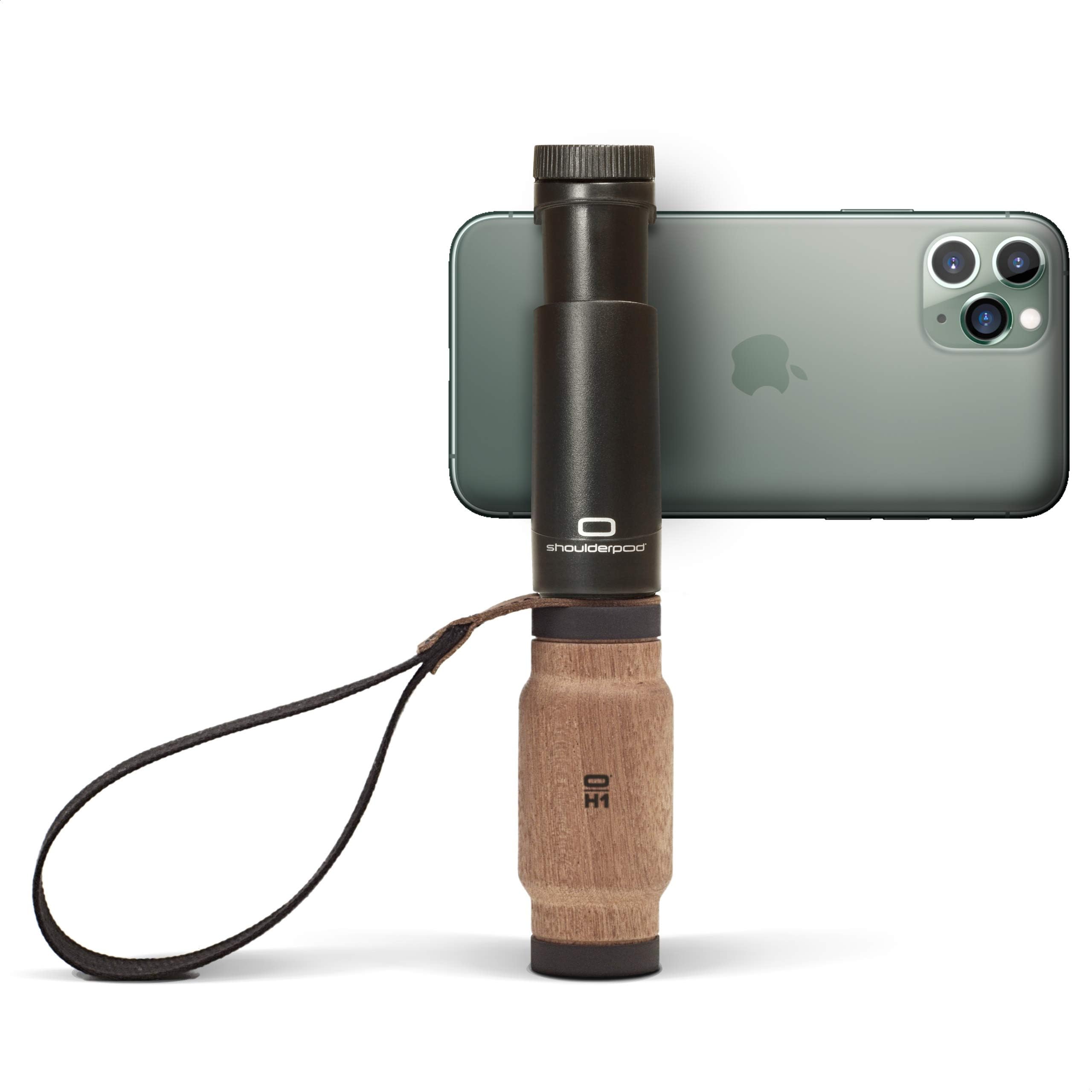 Shoulderpod S2 - Professional Smartphone rig, Tripod Mount and Filmmaker Grip with Wooden Handle for Shooting Photo and Video with Any iPhone or Android Phone