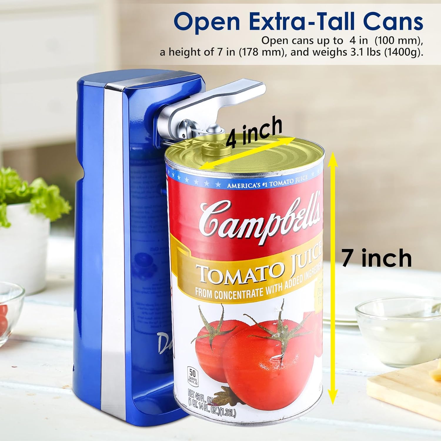 Davivy Electric Operated Can Opener (Blue)
