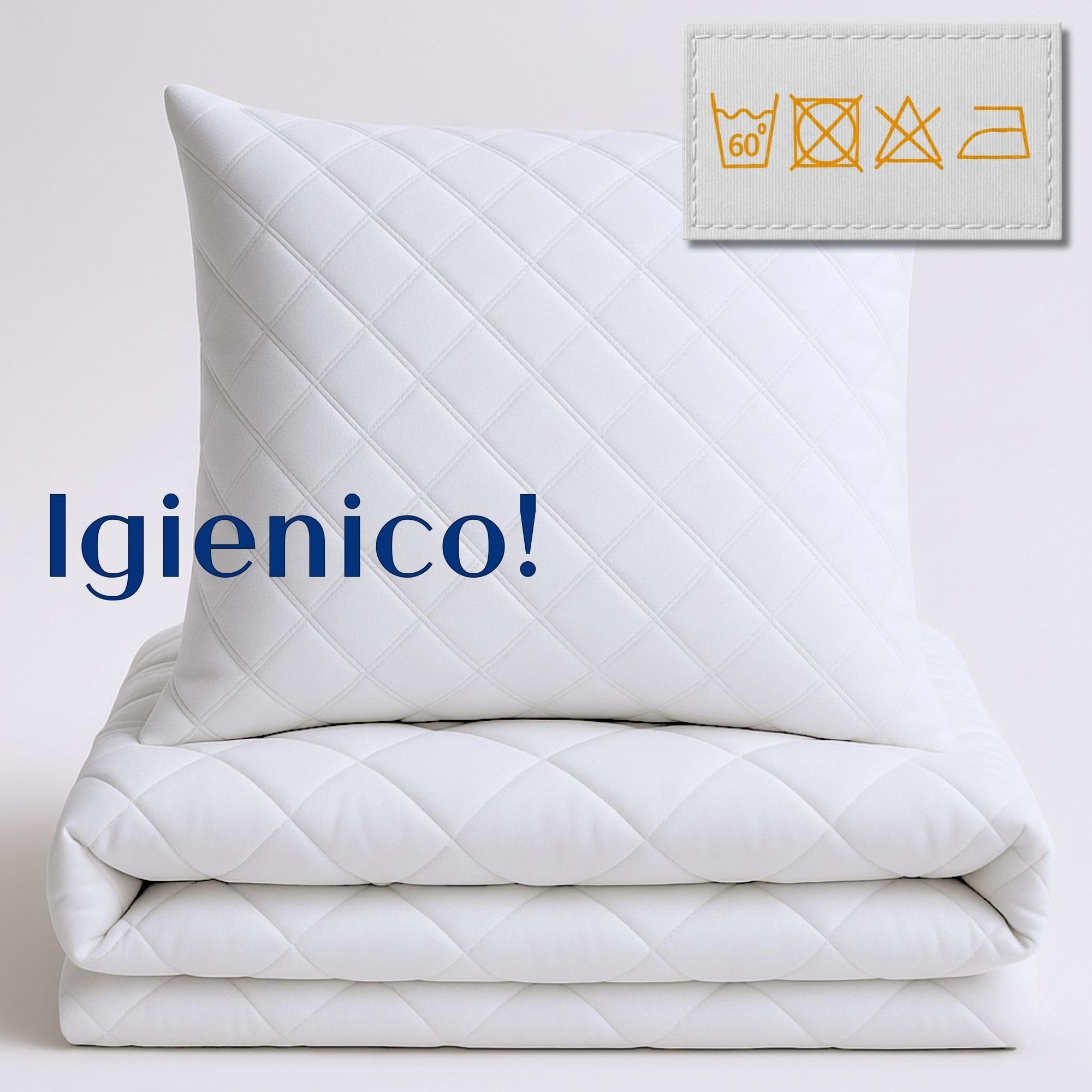 Amazinggirl Piumino letto matrimoniale o singolo 200x135 cm - trapunta tutte le stagioni et piumone leggera bianco caldo Plumino 100 x 135 cm Oeko-Tex