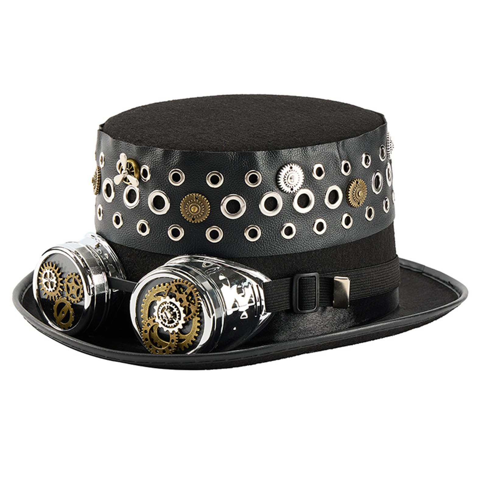 Chapeau haut-de-forme steampunk à œillets, cadeau d'anniversaire original - 7